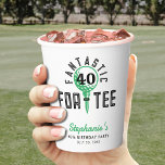 Golf 40th Birthday Party Fantastic For-Tee White Paper Cups<br><div class="desc">Swing into your 40th year of life with these funny, golf inspired Fantastic For-Tee paper cups. These fortieth birthday party cups have white, green and black color scheme with golfing elements and text to personalize and make it your own. Great for golfers who love a good laugh and a good...</div>