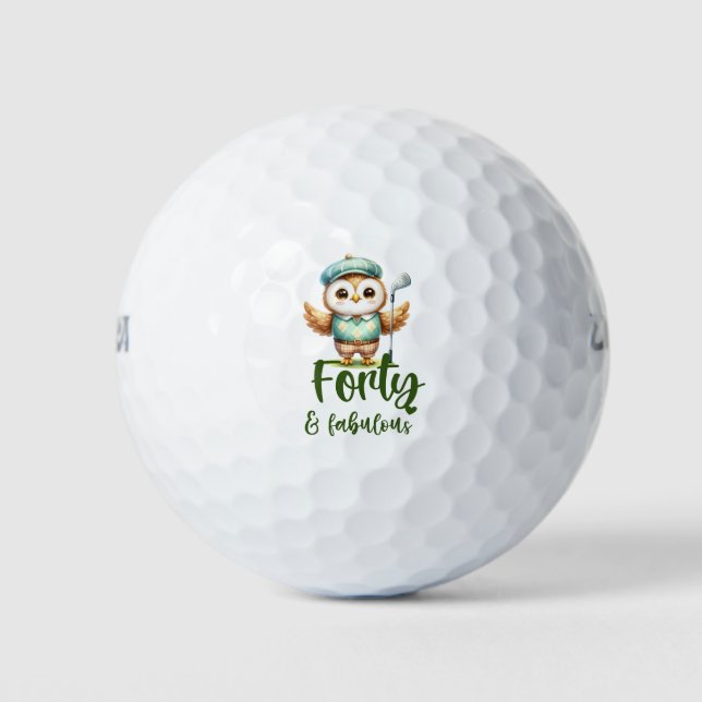Golf  40th birthday party golfer birthday balls (Front)