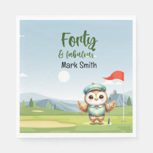 Golf  40th birthday party golfer birthday napkins