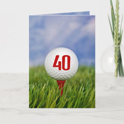 Golf 40th Birthday Party Invitation