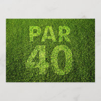 Golf 40th Birthday Party Invitation