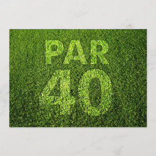 Golf 40th Birthday Party Invitations