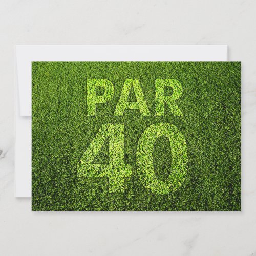 Golf 40th Birthday Party Invitations
