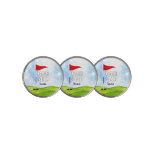 Golf 40th Birthday to golfer with golf flag  Ball Marker