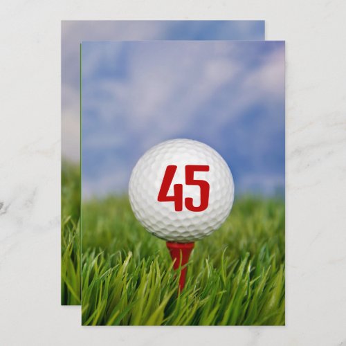 Golf 45th Birthday Party   Invitation