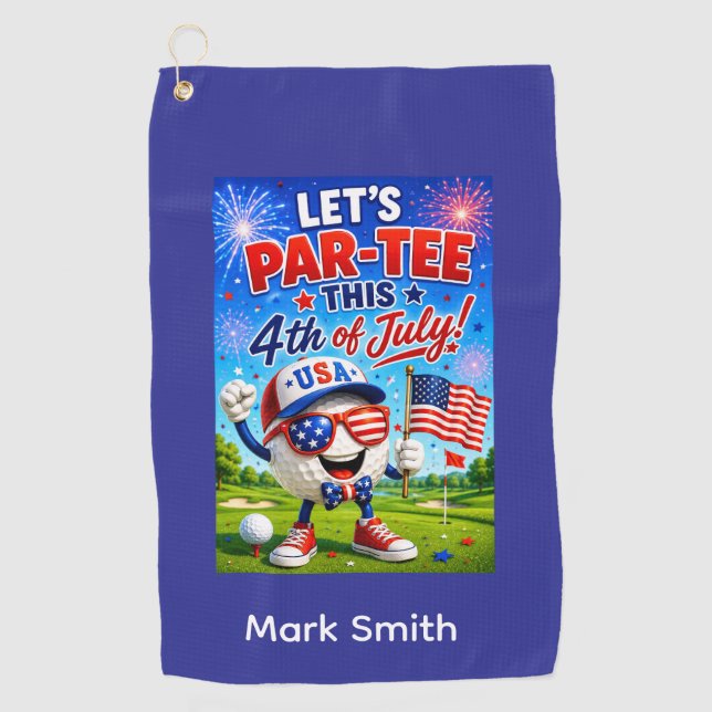 Golf 4th July Independence Day  Towel (Front)
