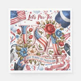 Golf 4th of July 250 Years Independence Napkins