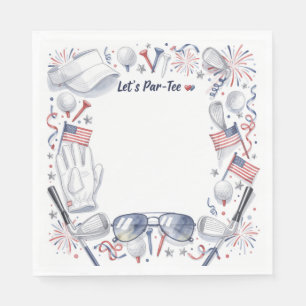 Golf 4th of July 250 Years Independence  Napkins