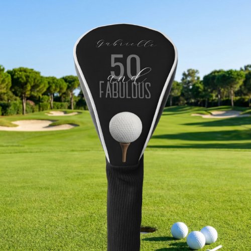Golf 50 and Fabolous Birthday Golfer Gift idea Head Cover