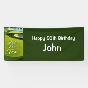 Golf 50th Birthday for golfer party Banner