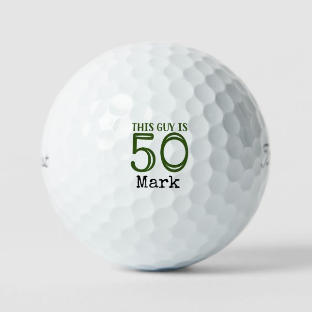 Golf 50th Birthday Par tee thirty party for golfer Balls (Front)
