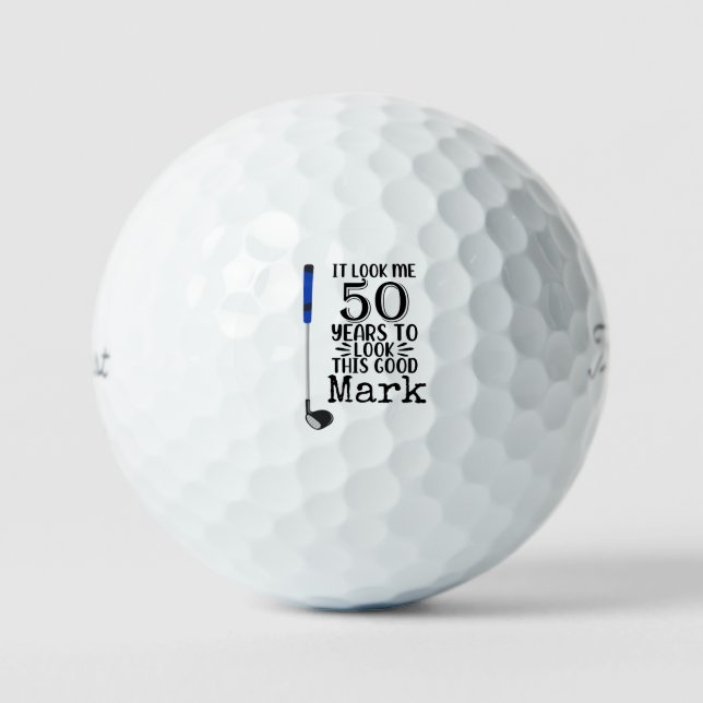 Golf 50th Birthday Par tee thirty party for golfer Golf Balls (Front)