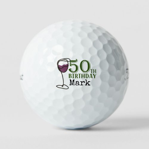 Golf 50th Birthday Par tee thirty party for golfer Golf Balls