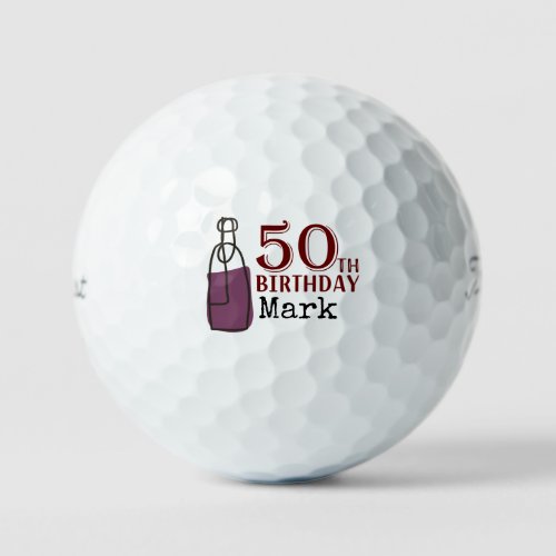 Golf 50th Birthday Par tee thirty party for golfer Golf Balls