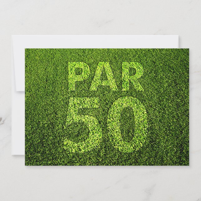 Golf 50th Birthday Party Invitation (Front)