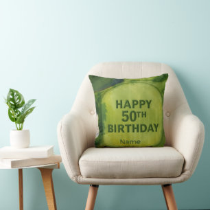 Golf 50th Golf birthday o putting green for golfer Throw Pillow