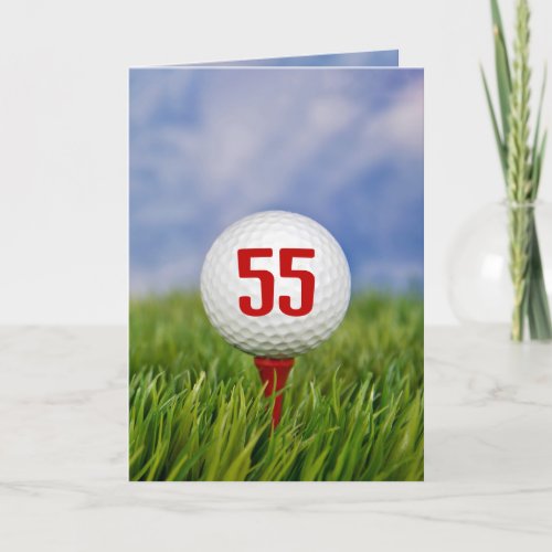 Golf 55th Birthday Party Invitation