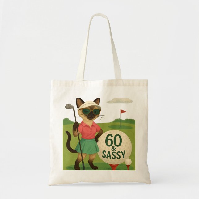 Golf 60th Birthday for Golfer with ball on tee Tot Tote Bag (Front)