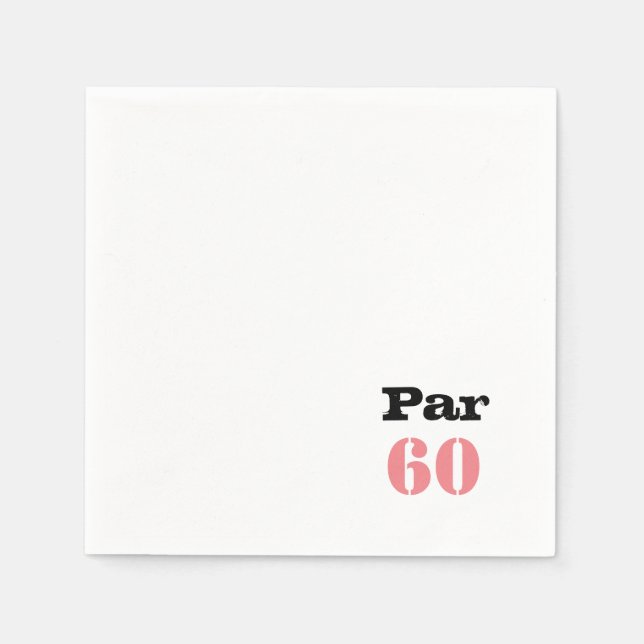 Golf 60th Birthday  for woman golfer Napkins (Front)