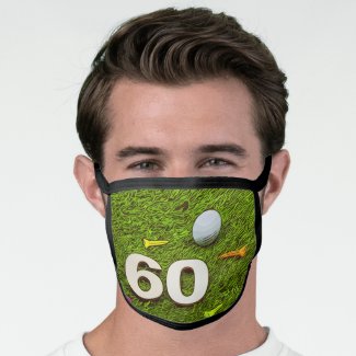 Golf 60th birthday golf All-Over Print Face Mask