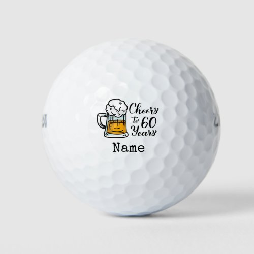 Golf  60th birthday golfer golf balls