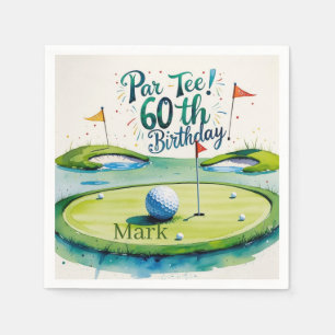 Golf 60th Birthday Par tee Golfer Party Napkins