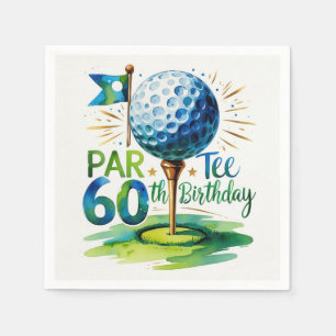 Golf 60th Birthday Par tee Party for golfer Napkins
