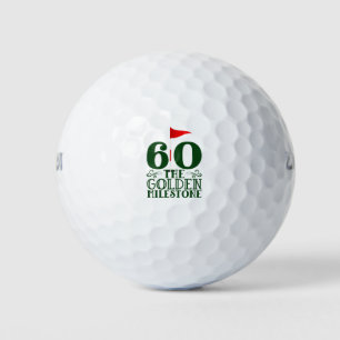 Golf 60th Birthday to You with Golf Flag Balls