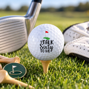 Golf 60th Birthday to You with Golf Flag Balls