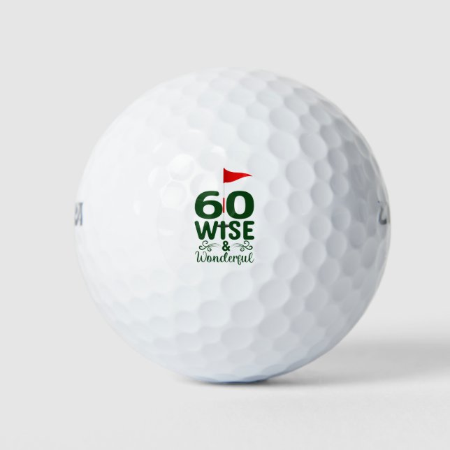 Golf 60th Birthday  to You with Golf Flag  Balls (Front)