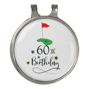 Golf 60th Birthday  to You with Golf Flag  Hat Clip