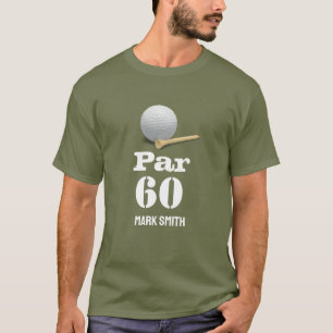 Golf 60th Birthday with Ball on Green for golfer T-Shirt