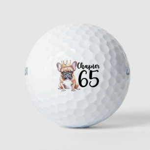 Golf 65th Birthday Celebration with French Bulldog Golf Balls