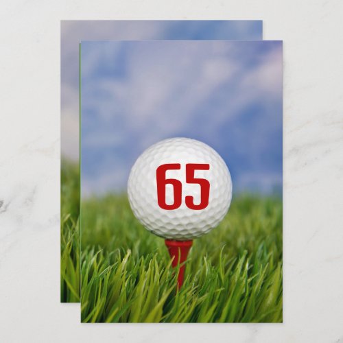 Golf 65th Birthday Party Invitation