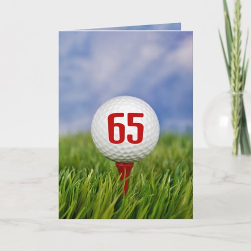 Golf 65th Birthday Party  Invitation