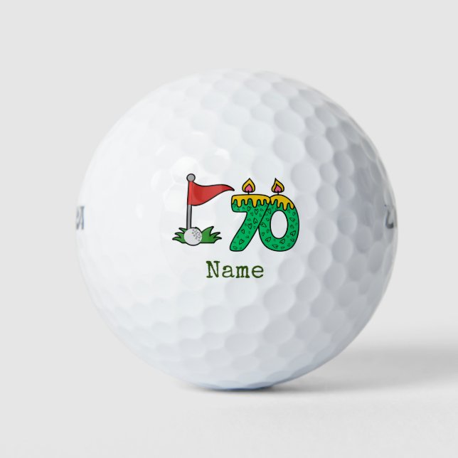 Golf 70th Birthday  Balls (Front)