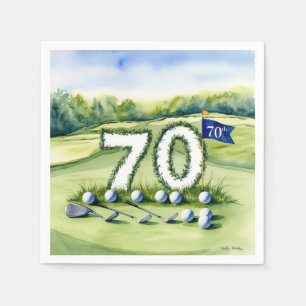 Golf 70th Birthday for golfer  Napkins