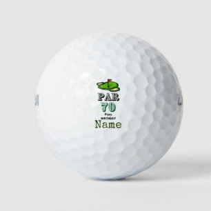 Golf 70th Birthday for golfer with golf flag Golf  Golf Balls
