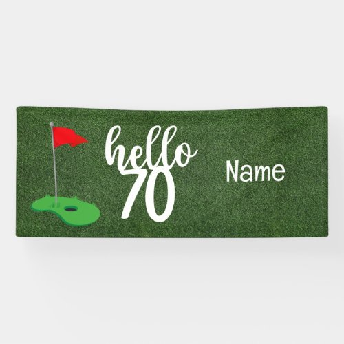 Golf 70th Birthday gifts for golfer    Banner