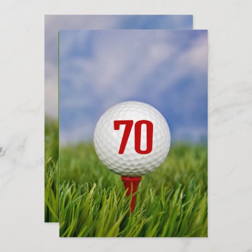 Golf 70th Birthday Party  Invitation