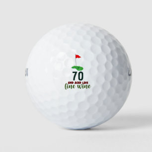 Golf 70th Birthday to You with Golf Flag  Balls