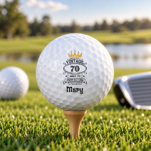 Golf 70th Birthday to You with Golf Flag Balls