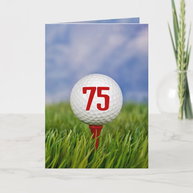 Golf 75th Birthday Party   Invitation (Front)