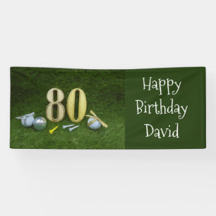 Golf 80th Birthday Anniversary to golfer Banner