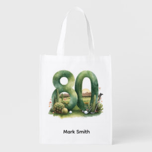 Golf 80th Birthday at Arizona Grocery Bag