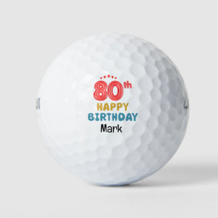 Golf 80th Birthday for Golfer Balls