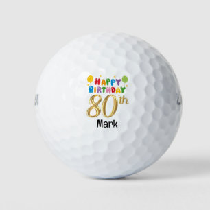 Golf 80th Birthday for Golfer Balls