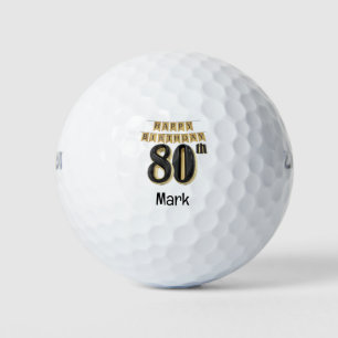Golf 80th Birthday for Golfer Balls