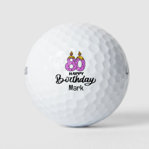 Golf 80th Birthday for Golfer Balls