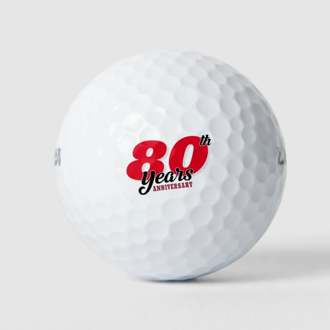 Golf 80th Birthday for golfer Balls (Front)
